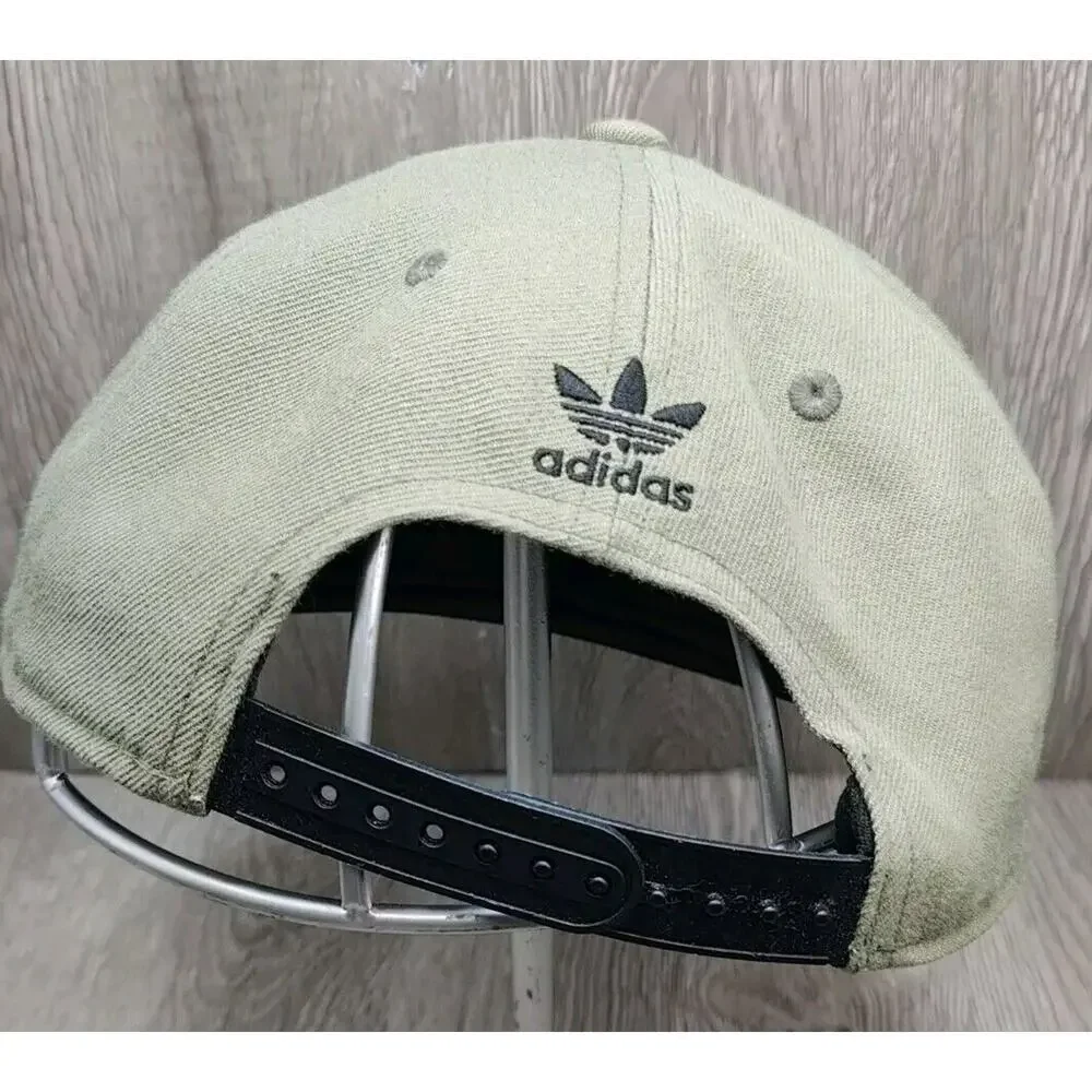 Adidas Men's Hat Classic Olive Green Snapback‎ Adjustable Wool structured Cap